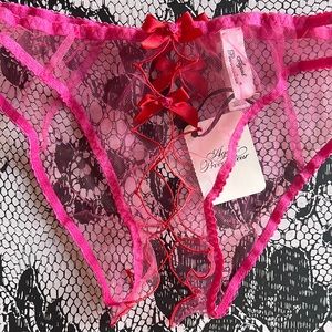 Agent Provocateur Lorna pink red Ouvert 4 NWT
